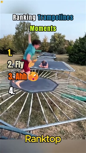 Ranking Funniest Trampoline Moments 😂 #fails #viral