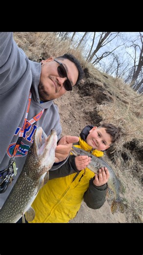 First time out fishing since the ice melted! Time for some fishing! Monster Northern Pikes! Double!