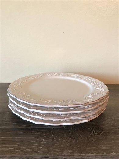 Vintage Discontinued Set of Four (4) Pier 1 Imports Antique Scroll Salad Plates 8 1/4” D Scalloped Edges - Etsy