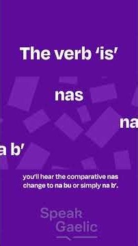 The verb 'is' | SpeakGaelic