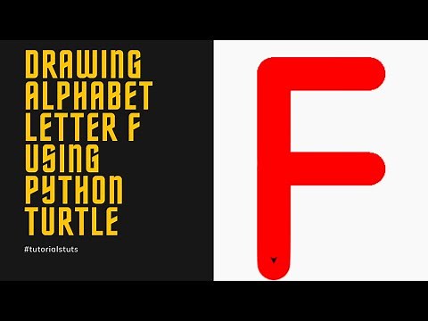 Drawing Alphabet Letter F using Python Turtle | Tutorials Tuts