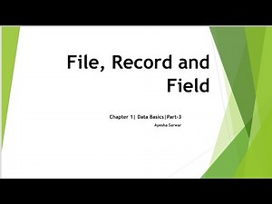 What is a Field, Record, and File? Difference between Field, record, file| DBMS | Cs easy learning