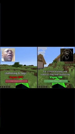 how to fix lag in Minecraft using "Vsync totorial" #minecraft #youtubeshorts #fyp #fypシ゚viral
