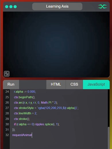 Cursor Ripple Field | HTML CSS JavaScript #fyp https://learning-axis.com/snippets/