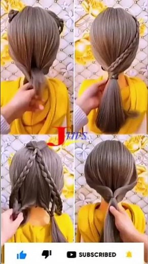 Easy Braided Ponytail Hairstyles-Elegant Updo Ideas for Long Hair #braidedponytail #eleganthairstyle