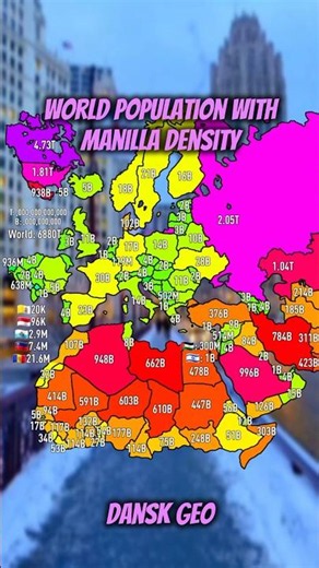 World Population With Manila Density 🇵🇭 @THEPOLANDMAPPERR #mapping