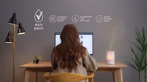 Vornado Votiv 4 Whole Room Ultrasonic Humidifier with Ambient Lighting, 1 Gallon Output, Carry Handle, Simple Refill, Touch Controls, 2 Mist Settings, Humidifier for Bedroom, Translucent White