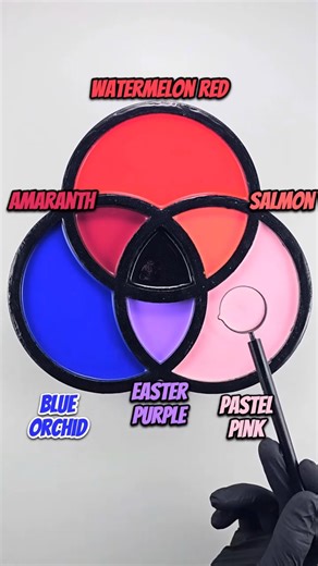 🩷Pastel Pink + 💙Blue Orchid + 🍉Watermelon Red - Soft Meets Intensity