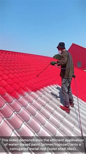 Spraying Metal Roof Paint 🎨🔥