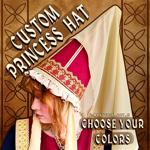 Custom Medieval Hennin Princess Hat | Renaissance Costume Accessory - Etsy