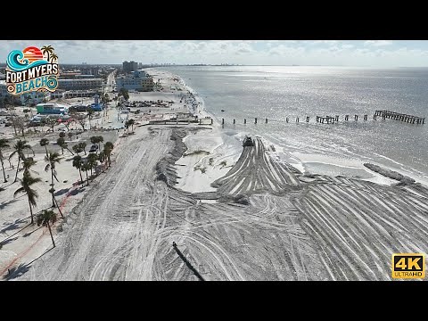 Fort Myers Beach Today Live Cam Aerial Footage 4K HD 11/2