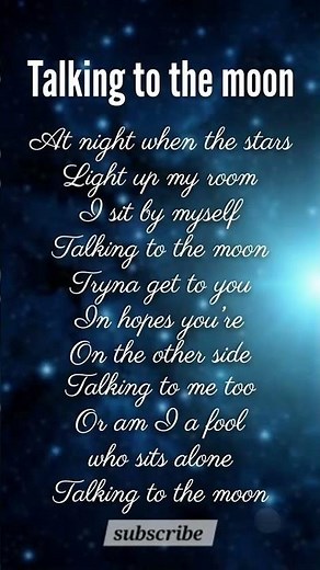 Talking to the moon lyrics - Bruno Mars #brunomars#moon#lyrics#english#songs#love#trending#viral