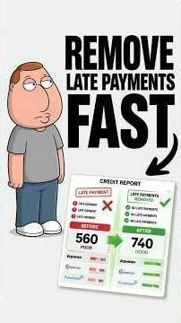 How To Remove Late Payments From Credit Report #personalfinance #creditrepair #creditscore #shorts