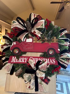 Red Truck Christmas Wreath - Etsy Canada