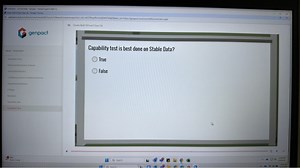 Capability test is best done on Stable Data?True or False?... | Filo