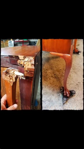 How to regrow wood 🤠👍 Www.canechairrepair.com | Citizen Cane Chair Restoration