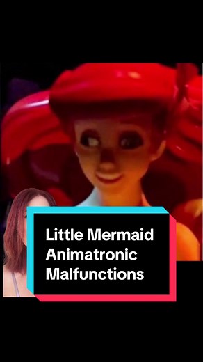 Animatronic malfunctions of different Ariel The Little Mermaid animatronics at Disney #disney #disneyland #disneyworld #animatronic #animatronics