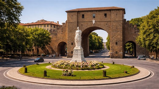 Porta Romana and historic entrance to Florence