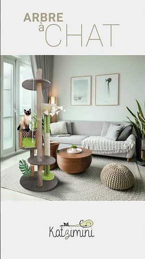 arbre a chat artisanal naturel et design KATZIMINI #chat #decoration #artisanat #artisanatfrancais