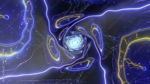 Inside a Clocks Technology Tunnel Animation, Background, Loop