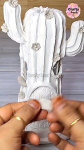 Plastic to fantastic: DIY cactus 🌵 fairy house for homedecor #diy #crafts #diycactus #fairyhouse #reels #craftsreels #fbreelsfypシ゚viralシ #fbreels2025ツ #fyp #reelsfb | Crafty hands