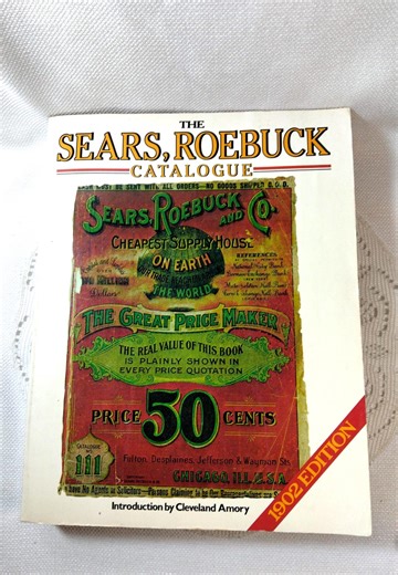 Vintage Sears Roebuck & Co 1902 Catalog Reprint Copyright 1969 - Etsy