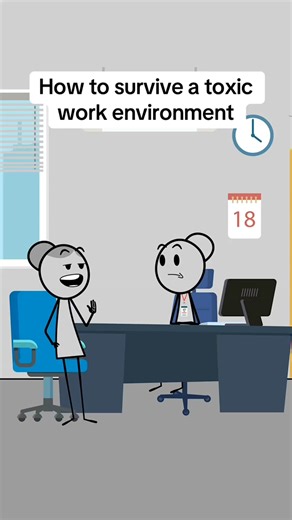 How to survive a toxic work environment 😵‍💫 #animation #animationmeme #work #worklife #manager #managersbelike #usa | Sleek Animations