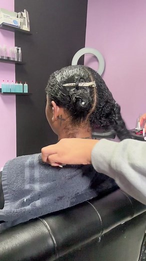 Silk Press and Blunt Haircut Transformation for Natural Hair