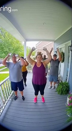 Porch Bootcamp With Water Bottles!