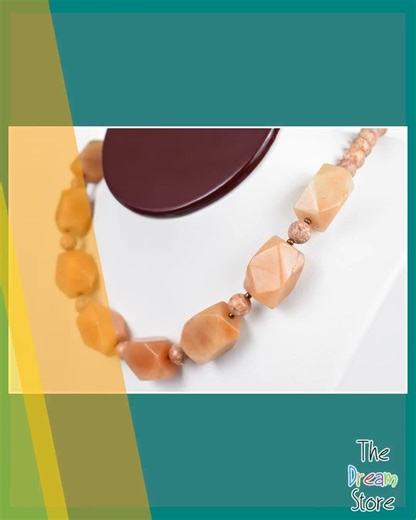 Handmade Studio Jasper Aventurine Beaded Copper Necklace 20-1/2 in