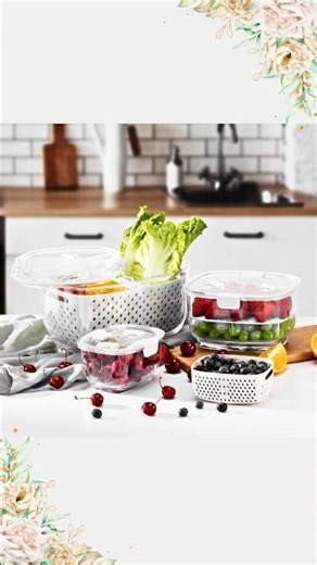 Fresh Produce Vegetable & Fruit Storage Containers| Best Fridge Organizers for Kitchen #kitchenfinds