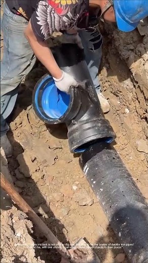 Ductile iron pipe tee installation process