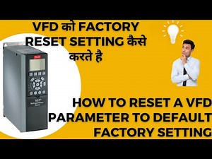 🔴 danfoss drive parameter reset factory setting in hindi