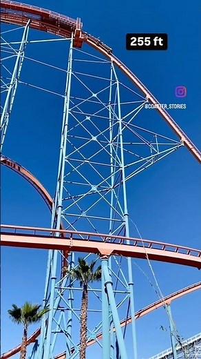 Goliath, the hyper coaster drop with the tunnel😱🎢 #sixflagsmagicmountain