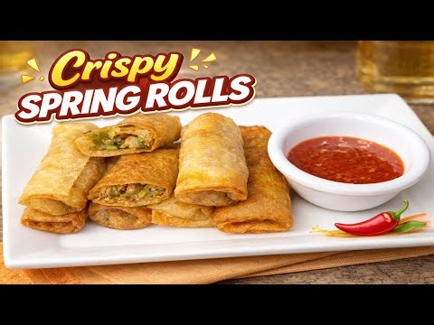 Chicken Spring Rolls Recipe | Crispy Chicken Spring Rolls By Khadija Plate Passion