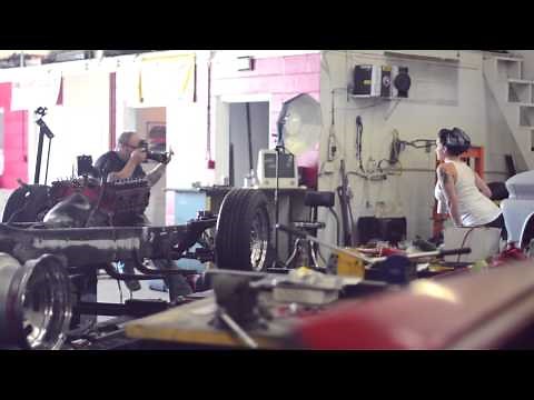 Pinup Girl Photo Shoot in a Hot Rod Garage!