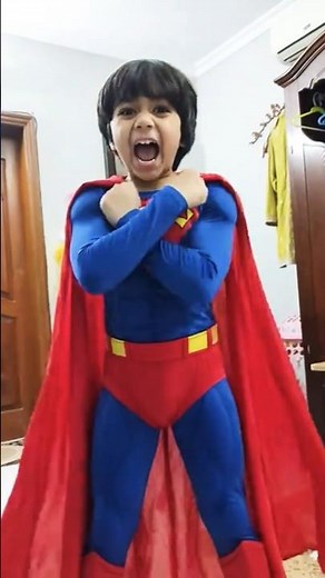 i am a strong man 💪| kid transforms into superman and batman