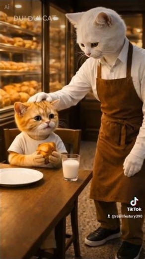 He Was Starving Outside... Then a Stranger Changed Everything#cat#funnycats#funnycutep