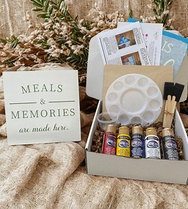 Wood Sign DIY Kit: Home Decor Craft With Stencil (8x8), Paints and Tools, Crafting Gift - Etsy