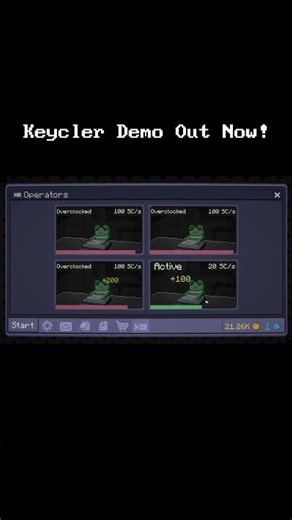 Keycler Demo Out Now on Steam!! #indiegame #idle #typing #satisfying