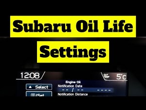 Subaru Oil Change / Tire Rotation Settings explained. #howto #subaru #forester #outback