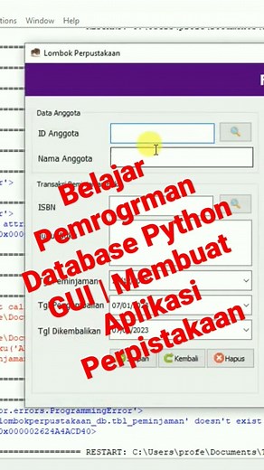 Learn Database Programming with Python GUI & MySQL | Create a Book Loan Data Form