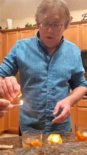 How NOT to flame an orange peel in an Old Fashioned
