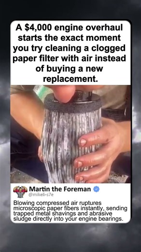 THE OIL FILTER FOAM ERUPTION
