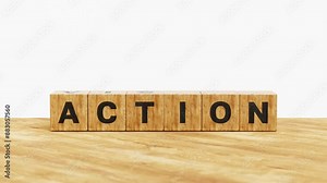 Vision vs Action concept. Decision making, take action, avoid procrastination concept. 4k 3d animation