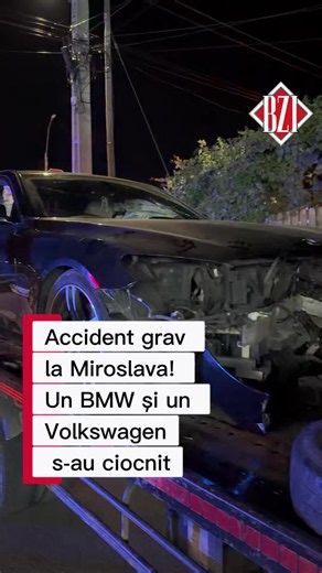 Accident grav la Miroslava: BMW și Volkswagen s-au ciocnit
