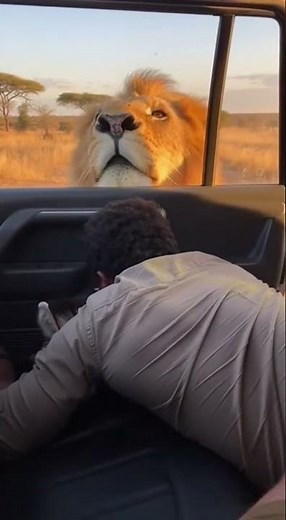 El león ataca a una cebra #leon #lion #cebra #animals