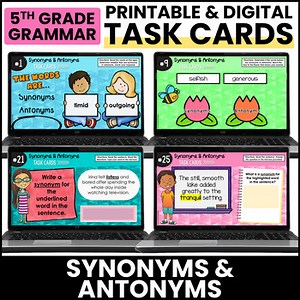 Digital Grammar Activities - Synonyms and Antonyms (L.5.5C)
