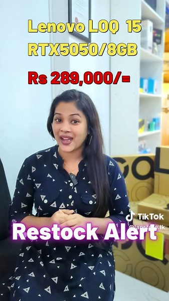 රුපියල් 289,000කට RTX5050/8GB Graphic card එකක් තියන Brand New ලැප්ටොප් එකක් මෙන්න 😱🔥 . 𝗕𝗿𝗮𝗻𝗱 𝗡𝗲𝘄 𝗟𝗲𝗻𝗼𝘃𝗼 𝗟𝗢𝗤 𝟭𝟱 𝗖𝗼𝗿𝗲 𝗶𝟱 𝟭𝟯𝘁𝗵 𝗚𝗲𝗻 (𝗛𝗫 𝗣𝗿𝗼𝗰𝗲𝘀𝘀𝗼𝗿) | 𝗥𝗧𝗫𝟱𝟬𝟱𝟬 /𝟴𝗚𝗕 | 𝟭𝟲𝗚𝗕 𝗗𝗗𝗥𝟱 𝗥𝗮𝗺 | 𝟱𝟭𝟮𝗚𝗕 𝗡𝗩𝗠𝗲 𝗟𝗮𝗽𝘁𝗼𝗽 😍🔥 ___________________________________ Contact us : 0786404675/ 0713507297 Special offer Price - Rs.289,000/= ___________________________________ Model – LOQ 15IRX10 ✅ Processor : intel Core i5-13450HX 13th Generation Turb