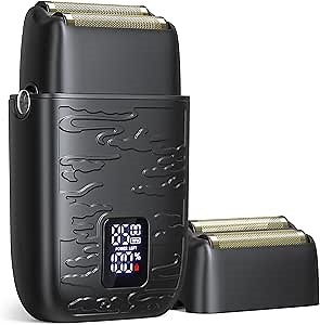 GLAKER Electric Razors for Men - Compact Foil Shaver with 3 Adjustable Speed & Extra Replacement Foil Blade, Cordless Barber Face Shavers for Bald Head & Sensitive Skin, Ideal Gifts for Men